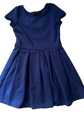 Girls Ralph Lauren Blue Short Sleeve Semi Formal Dress Size 5